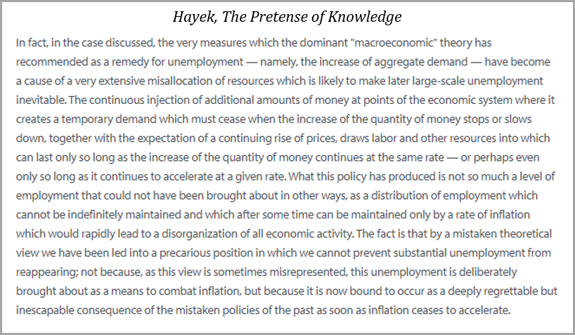 Hayek Pretense of Knowledge