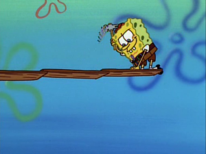 Spongebob and a Hammer